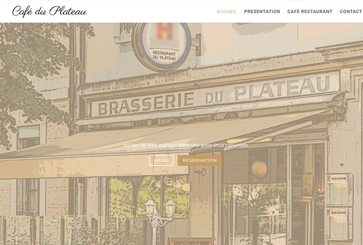 Site web restaurant Genève